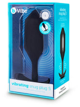 b-Vibe Vibrating Snug Plug XXL Black (size 5) Butt Plugs